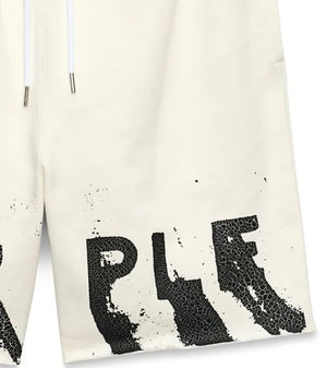 Purple Brand logo-print cotton shorts image 1