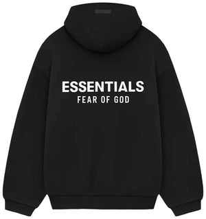 Fear of God Essentials Fleece Hoodie II 'Black' image 1