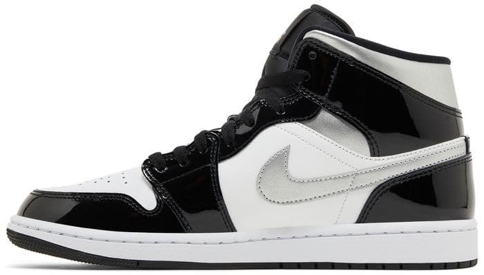 Air Jordan 1 Mid SE 'Black White Metallic Silver' image 1