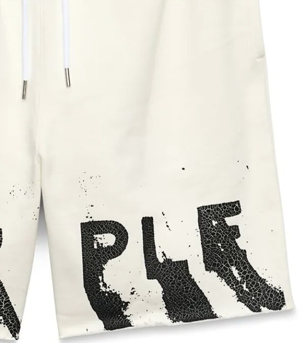 Purple Brand logo-print cotton shorts image 1