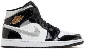 Air Jordan 1 Mid SE 'Black White Metallic Silver' image 0