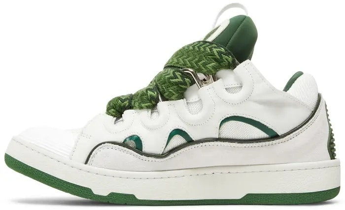 Lanvin Curb Sneakers White Khaki image 1