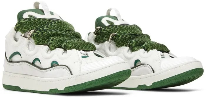 Lanvin Curb Sneakers White Khaki image 2