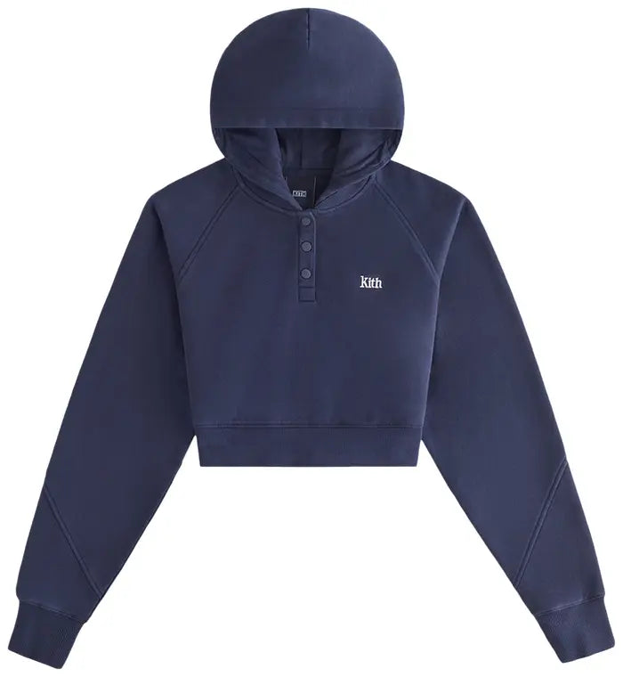 Kith Women Hillside Henley Hoodie Ink