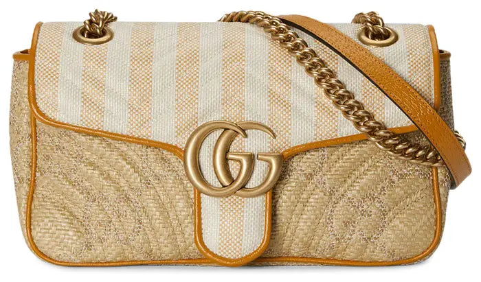 Gucci Marmont Matelassé Shoulder Bag Off White/Beige