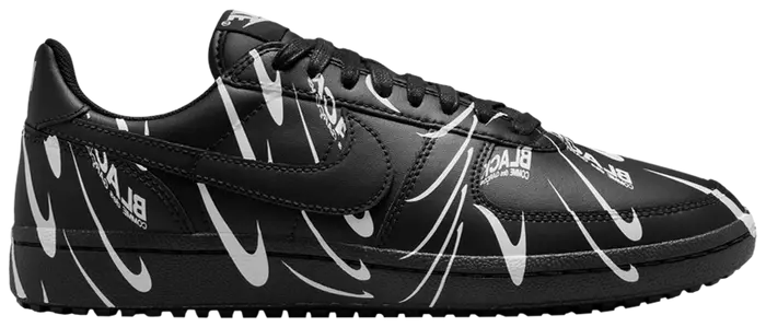 BLACK Comme des Garçons x Nike Wmns Field General 82 'Black White All-Over Print