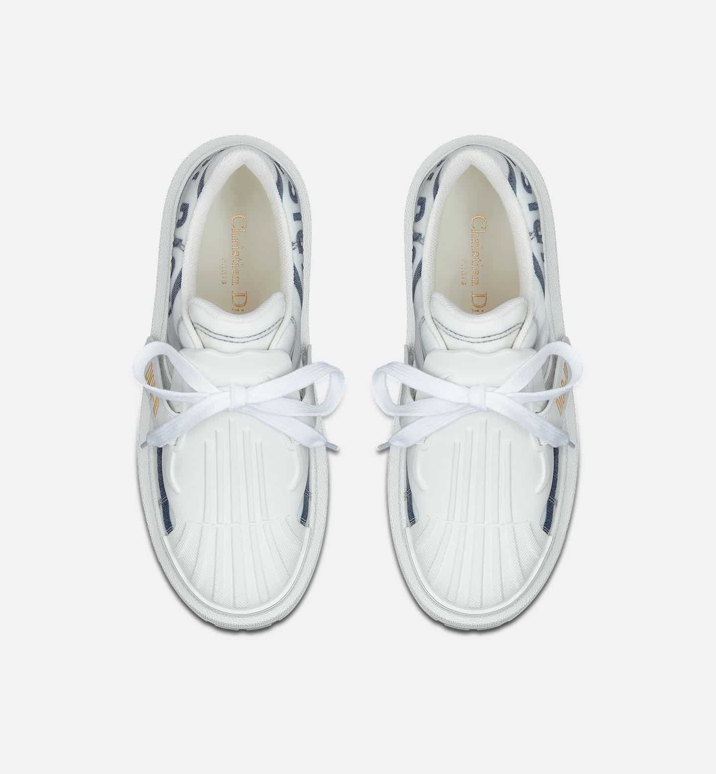 Dior-ID Sneaker
White and French Blue Technical Fabric image 4