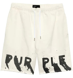 Purple Brand logo-print cotton shorts image 0