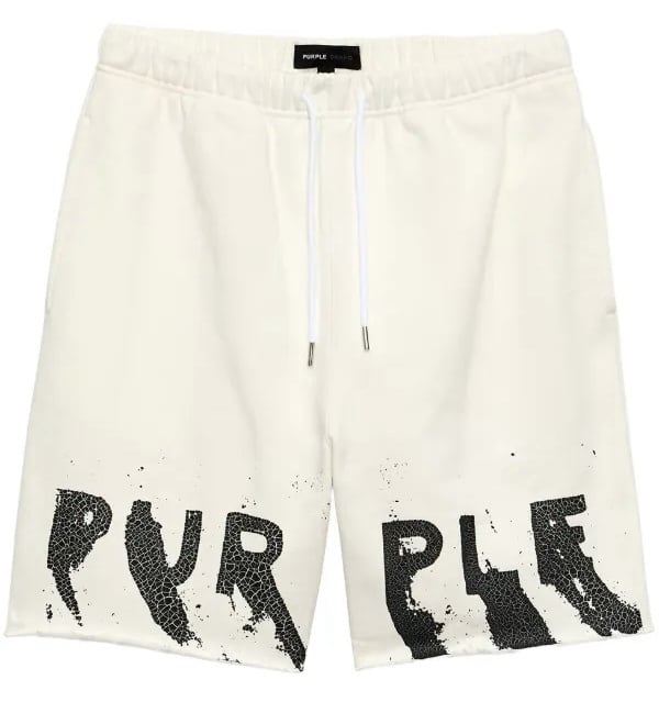 Purple Brand logo-print cotton shorts image 0