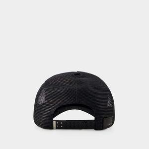 AMIRI Staggered Logo Trucker Cap Cotton Black image 2