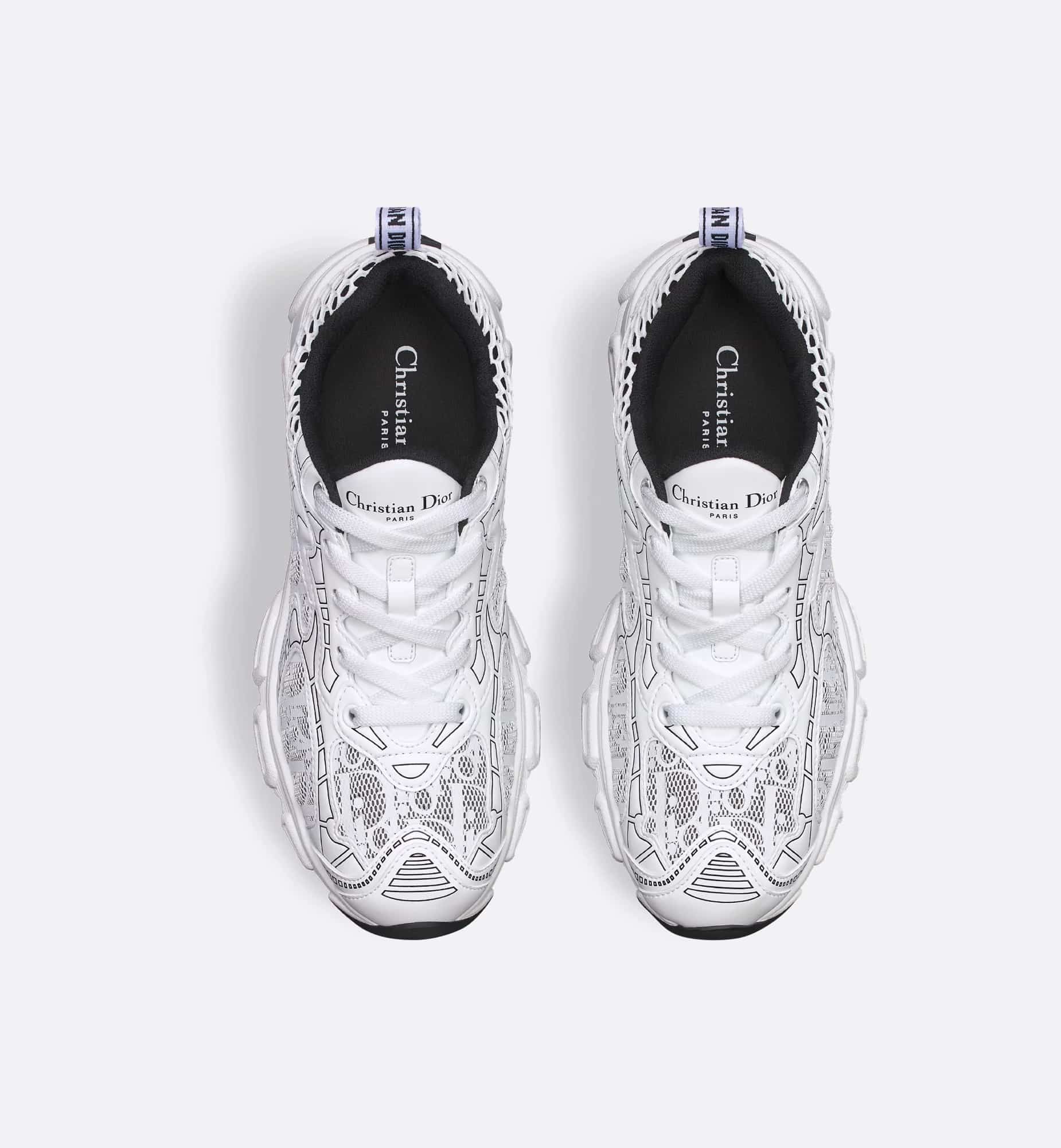 Women’s Dior Vibe Sneaker White Mesh Printed with Dior Oblique Motif image 2