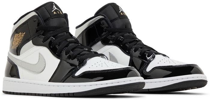 Air Jordan 1 Mid SE 'Black White Metallic Silver' image 2