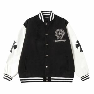 Horse Shoe Embroided Logo Varsity Jacket Chrome Hearts